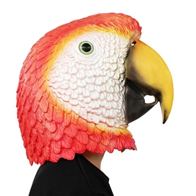 Afbeelding van PartyCostume Deluxe Innovatief Allerheiligen Kostuum Botanische Reünie Heren Hoofd Masker Papegaai