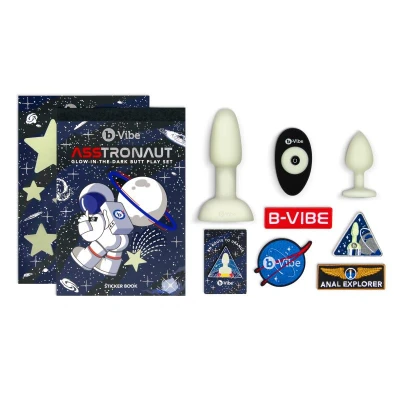 Afbeelding van B Vibe ASStronaut Glow in the Dark Butt Play Set