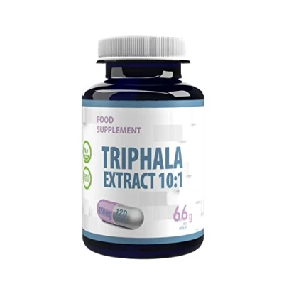 Afbeelding van Triphala Extract 10:1 (4500mg Equivalent) 120 Vegan Capsules, Colon Reiniging en Detox, Hoge Sterkte