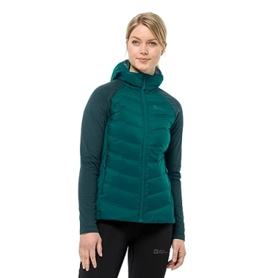 Afbeelding van Jack Wolfskin Tasman Down Hybrid W donsjas, watergroen, XL dames, Water Groen,