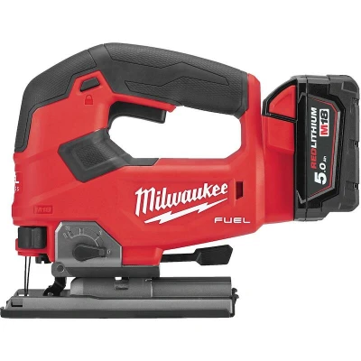 Afbeelding van Milwaukee M18 FJS 502X FUEL decoupeerzaagmachine set (2x 5,0Ah accu) in HD Box
