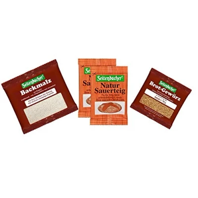 Afbeelding van Seitenbacher Set om brood te bakken, natuurlijk zuurdeeg 1x150g broodkruiden 1x70g bakmout 1x250g