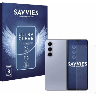 Afbeelding van Savvies (6 Stuks) Schermbeschermer voor Samsung Galaxy Z Fold 5 (Voor+Camera) Screen Protector Ultra Transparant