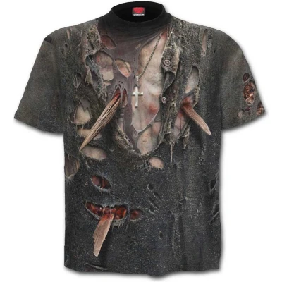 Afbeelding van Spiral Heren Tshirt S ZOMBIE WRAP Zwart