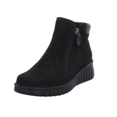 Afbeelding van Hartjes Nub Rits H Booty Boots Dames Zwart Maat 36,5
