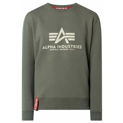 Afbeelding van Alpha Industries Sweater, Heren, Maat: Small, Olivgrün