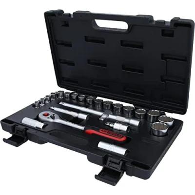 Afbeelding van KS Tools, Dopsleutel + dopmoer, 1/2&quot; doppenset, 24 delen, gewicht 3 kg, 12 kantig