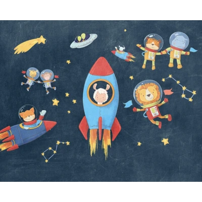 Afbeelding van Komar Vliesbehang Friends in Space 350x280 cm (breedte x hoogte)