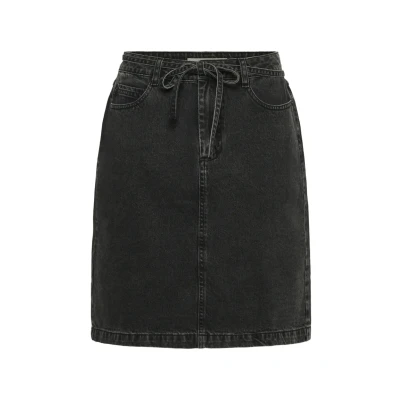 Afbeelding van Kaffe Carly Alijn rok, Dames, Maat: 34, Black washed denim