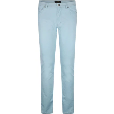 Afbeelding van Steppin&#039; Out broek Johnson Lichtblauw Maat W 34 L Heren Five pocket