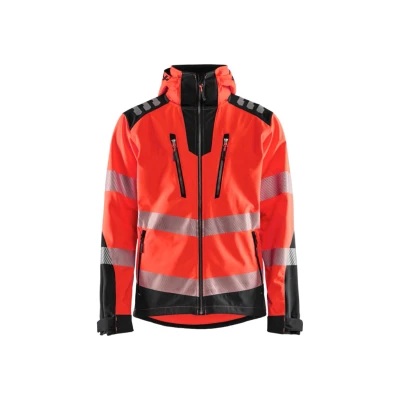 Afbeelding van Blaklader Softshell jack High Vis 4491 2513 Rood/Zwart