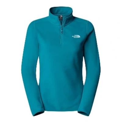 Afbeelding van The North Face 100 Glacier 1/4 ZIP Fleece trui, Dames, Maat: XS, Deep teal
