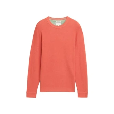 Afbeelding van TOM TAILOR Basic gebreide trui voor heren van katoen, 37099 koraalrood melange, M