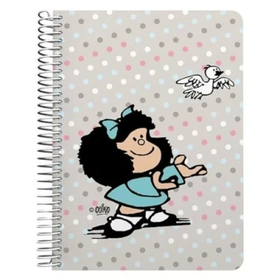 Afbeelding van Schrift Mafalda Bird Multicolour Quarto 80 Lakens