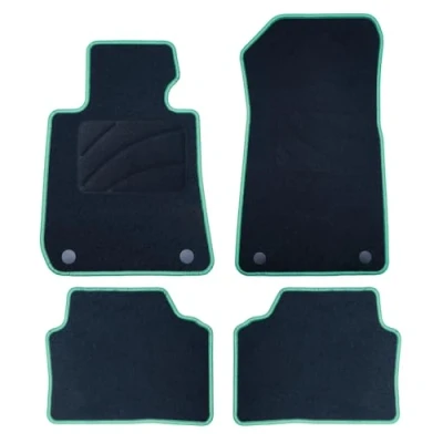Afbeelding van OCC DESIGN Op maat gemaakt tapijt E90 serie 3 limousine (2005 2011), 5 stuks, groene rand
