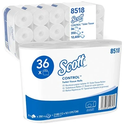 Afbeelding van Scott Control Toiletpapier 8518 3 Laags 36 Toiletrollen x 350 Vellen