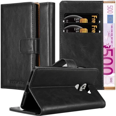 Afbeelding van Cadorabo Hoesje geschikt voor Huawei MATE S in ZWART GRAFIET Beschermhoes met magnetische sluiting, standfunctie en kaartvakje Book Case Cover Etui