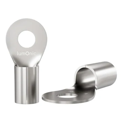 Afbeelding van Lumonic 25x crimp terminals blank 6 10mm² I M5 ongeïsoleerd kabelschoenen M5, buisvormige kabelschoen 6mm2 10mm2 ringogen, con