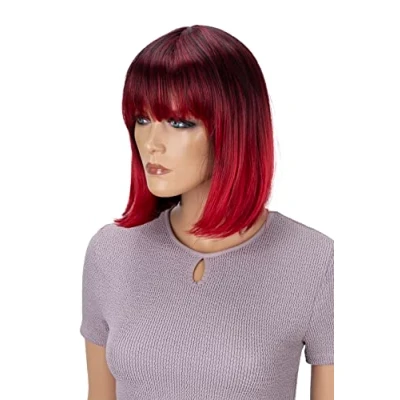 Afbeelding van CAISHA Pruik Volumineus Lang Haar Cosplay Theatershow Glad Rode Mix SH032p