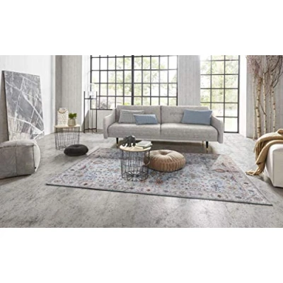 Afbeelding van Vintage Vloerkleed Vivana Hemelsblauw 120x160 Cm