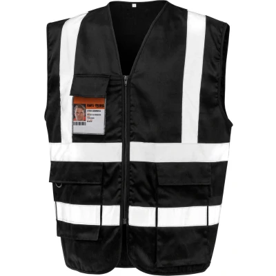 Afbeelding van Result Veiligheidshesje met rits R477X Black