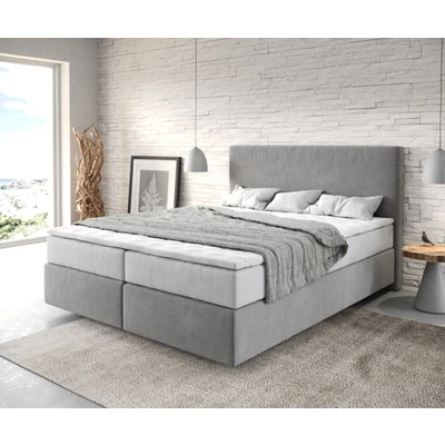 Afbeelding van Boxspringbed Dream Well Microvezel Grijs 160x200 cm met TFK Matras en Visco Topper