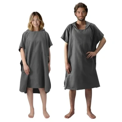 Afbeelding van JEMIDI microvezel poncho dames Badponcho voor strand of sauna Sneldrogend en lichtgewicht Poncho&#039;s met capuchon Verschillende kleuren maten