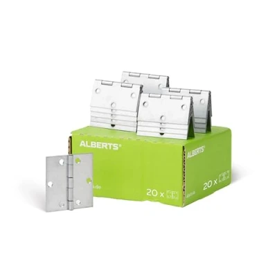 Afbeelding van Alberts 850272 Scharnier vierkant elektrolytisch geel verzinkt 64 x mm set van 20
