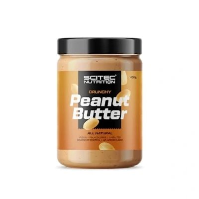 Afbeelding van Scitec Nutrition Peanut Butter Palmolievrij Veganistisch Laag zoutgehalte Eiwitbron Suikerarm Natuurlijke energieboost, 400 g, Knapperig