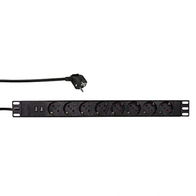 Afbeelding van LogiLink PDU8C02 energiedistributie 1U Zwart 8 AC uitgang(en)