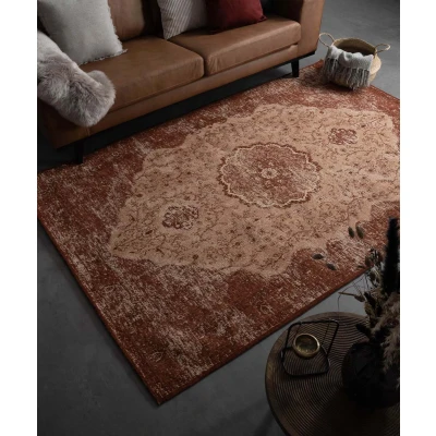 Afbeelding van Vintage Vloerkleed Village Roestbruin 70x140 Cm