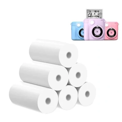 Afbeelding van FUNKAM printpapier voor kindercamera, 6 rollen, direct printen van thermisch papier, navulpapier accessoires instant camera