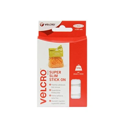 Afbeelding van VELCRO® Super Slim Velcro Ovals Zelfklevend klittenband haken en lussen 100 sets