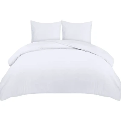 Afbeelding van Utopia Bedding Dekbedovertrek Set Zachte Microvezel 260x240cm met Kussenslopen 65x65cm Beddengoed Wit