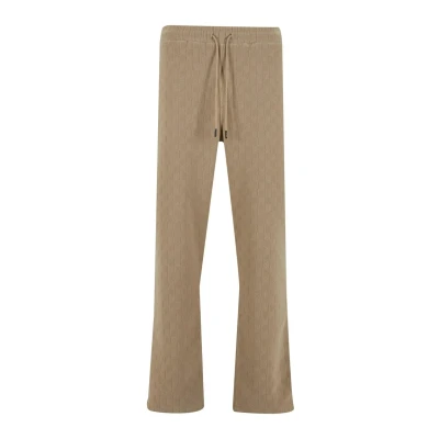 Afbeelding van Urban Classics Jacquard WIDE Trainingsbroek, Heren, Maat: Large, Unionbeige