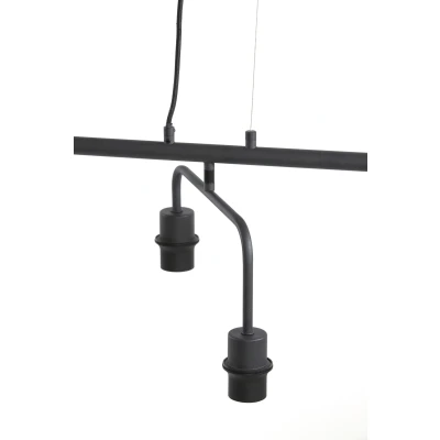 Afbeelding van Light &amp; Living Hanglamp EDISA 160x50x25cm Zwart