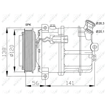 Afbeelding van Compressor, airconditioning NRF 32117