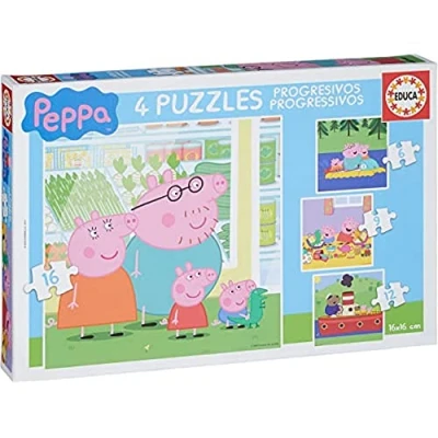 Afbeelding van Set van 4 Puzzels Peppa Pig Educa