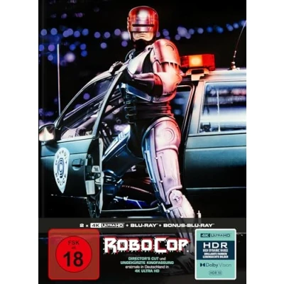 Afbeelding van RoboCop 4 Disc Limited Collector&#039;s Edition im Mediabook (Director&#039;s Cut + ungekürzte Kinofassung) (2 x UHD Blu ray Bonus ray)