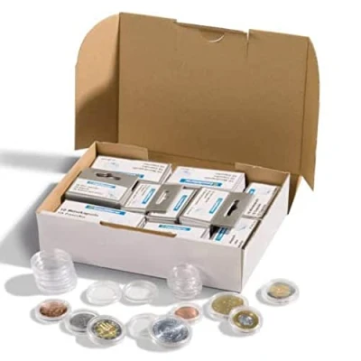 Afbeelding van Coin capsules assortment for uro coins 16.5 until 32,5 mm, 100 per pack