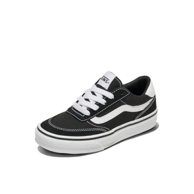 Afbeelding van Vans Brooklyn Ls Sneaker voor jongens, Suede Canvas Zwart Wit, 2.5/3 UK Child