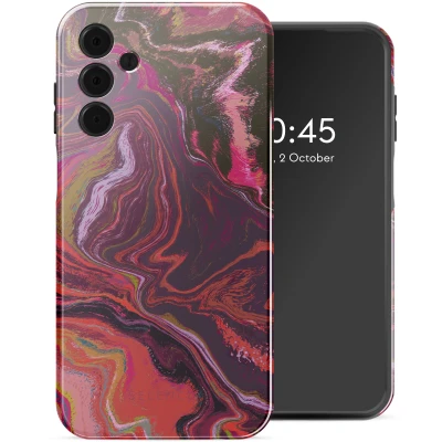 Afbeelding van Samsung Galaxy A15 (5G) Hoesje Kunststof Selencia Hardcase/Backcover Marble Purple Telefoonhoesje
