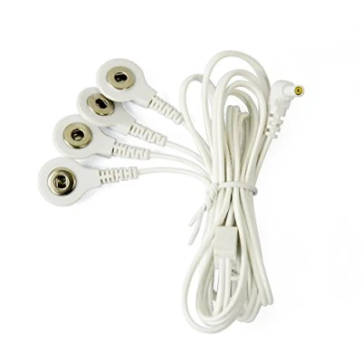 Afbeelding van KONMED 1 paar TENS Electrode draad Jack 2.35mm Snap 3.5mm aansluiting