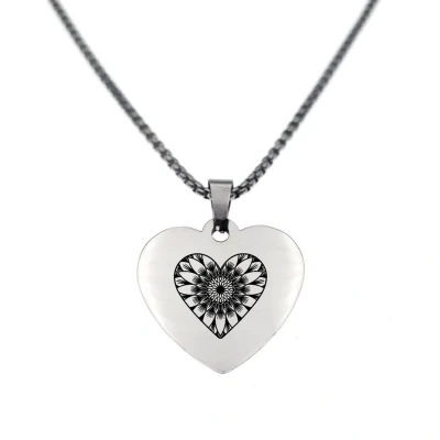 Afbeelding van Ketting RVS Hart Zilver