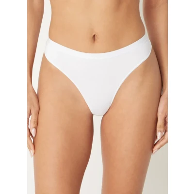 Afbeelding van Falke dames Daily Comfort string met logoband in 2 pack de kleur Wit, maat: L