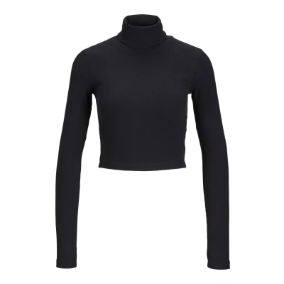 Afbeelding van JJXX Jxfan STR CROP JRS NOOS Longsleeve, Dames, Maat: Large, Black