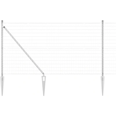 Afbeelding van vidaXL Euro Fence met 13 spike palen 1x25 m gegalvaniseerd staal