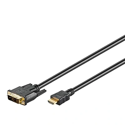 Afbeelding van DVI naar HDMI kabel Goobay 1.5 meter (DVI D, Single Link, 100% koper, Verguld)