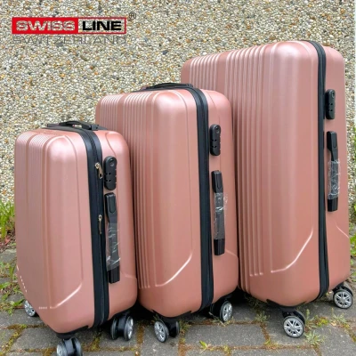 Afbeelding van Swiss Line Switzerland Kofferset 3 Delig Complete Reiskoffer set Hardcase koffer ROOS