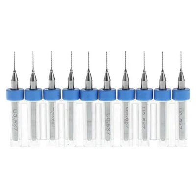 Afbeelding van Carbide PCB Rotary Tool BE 10 Stks 0.7mm Wolfraamcarbide Micro Boren, 1/8 &quot;Schacht voor PCB, Sieraden, CNC, Zachte Metalen, Print Circuit, Graveren